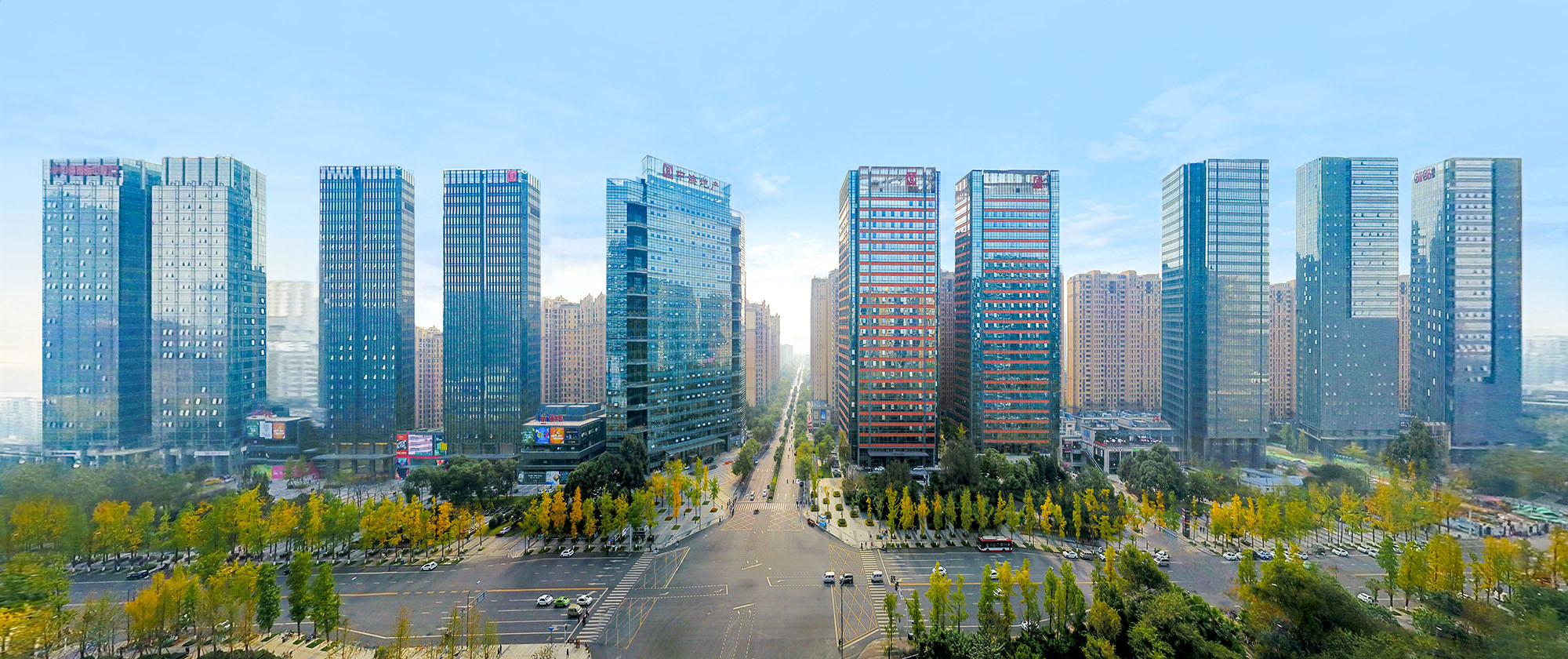 成都中海国际中心10栋楼全景图